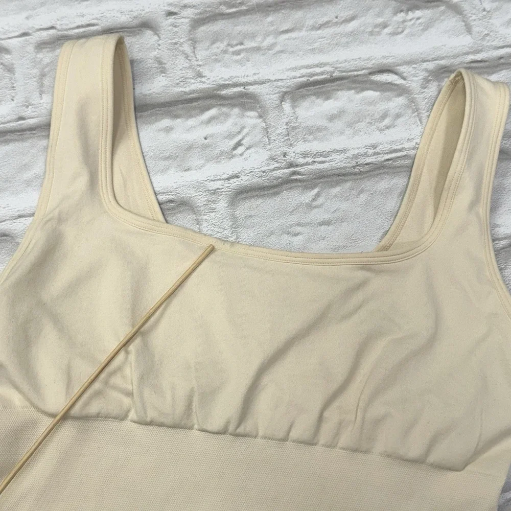 FeelinGirl Womens Bodysuit Control Sculpting Foundation Thong Shapewear Beige XS